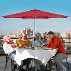 Simple Deluxe 9' Patio Umbrella Outdoor Table Market Yard Umbrella with Push Button Tilt/Crank - Image 7
