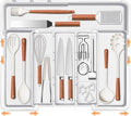 Large Utensil Drawer Organizer Expandable Silverware Organizer by Spaclear