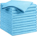 GLIMGLINT Blue Microfiber Cleaning Cloth, 12PK Reusable Cleaning Rags, Highly by Unknown