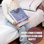 Hoolerry 6 Pieces Sweater Storage Bags Plastic Clear PVC Clothes Storage Bags - Image 4