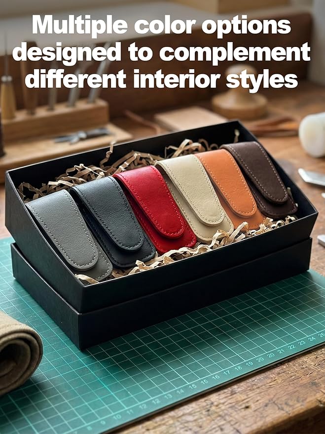 Patented Leather Car Air Freshener Visor Clip, Compatible - Image 7