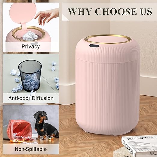 Smart Bathroom Trash Can with Lid，3 Gallon Bathroom Garbage Can Automatic - Image 3