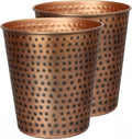 happimess HPM1110B-SET2 Axel Modern Minimalist Hammered Steel 2 Gal Waste Bin by Happimess