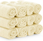 White Classic Luxury Cotton Washcloths 13x13 Inch - Image 3