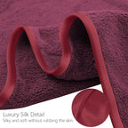 TENSTARS Microfiber Coral Velvet Luxury Silk Hemming Towel Set - Image 6