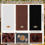 3 Pcs Western Aztec Hand Towels Southwestern Bathroom Decor Southwest Sunset - Image 2