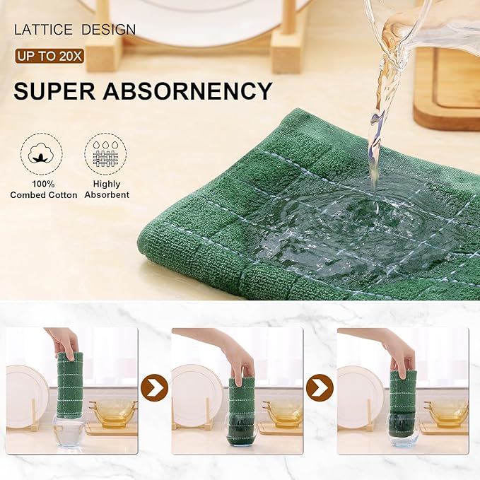 Mordimy 100% Cotton Terry Cloth Kitchen Towels, Super Soft and Absorbent Dish - Image 3