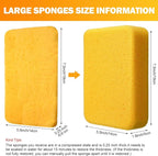 Tioncy 48 Pcs Large Sponges Bulk 7.5 x 5.5 x 1.9 Inch Grouting Car Wash Foam - Image 2