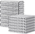 Kitinjoy Cotton 12 Pack Kitchen Towels and Dishcloths Sets, 16 x 25 Inch & 12 X by Kitinjoy