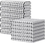 Kitinjoy Cotton 12 Pack Kitchen Towels and Dishcloths Sets, 16 x 25 Inch & 12 X by Kitinjoy