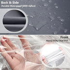 Waterproof Shelf Cover,600D Heavy Duty Dustproof Storage Wire Rack Covers,Outdoor Shelving Covers for Wire Shelves with Zipper 48''x24''x72'',Clear Front. - Image 4