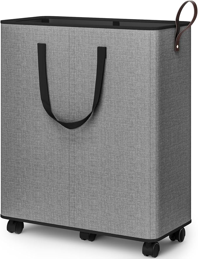 Laundry Basket with Wheels, Collapsible Laundry Baskets, Laundry Hamper with by Unknown