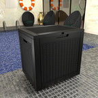 31 Gallon Outdoor Deck Box, Lockable Waterproof Outdoor Storage Boxes For Garden Tools,Indoor Cushions,Accessories Outside Storage Resin Weatherproof Container(Black) - Image 6
