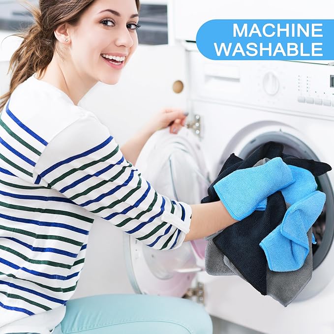 Tanlade 30 Pcs Microfiber Cleaning Cloth 6"x6" Cleaning Rags Reasonable Kitchen - Image 6