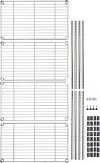 Amazon Basics 4-Shelf Adjustable Storage Shelving Unit for Garage, Steel Wire Rack, 200 Pound Loading Capacity per Shelf, 13.4"D x 23.2"W x 48"H, Chrome - Image 8