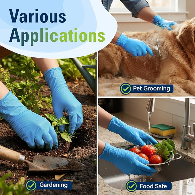 Nitrile Gloves, Food Safe Disposable Gloves Latex Free - Image 6