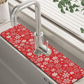 Christmas Snowflake Kitchen Sink Splash Guard Mat Absorbent Fast Drying Mat by Unknown