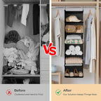 GRANNY SAYS 6 Shelf Hanging Closet Organizers and Storage, Collapsible Closet - Image 6
