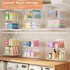 6 Tier Raised-Height Hanging Closet Organizer, Stackable Sweater Organizer - Image 2