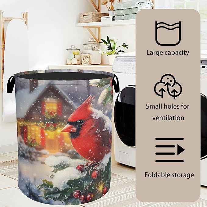 Red Cardinal Cottage Foldable Laundry Hamper - Image 7