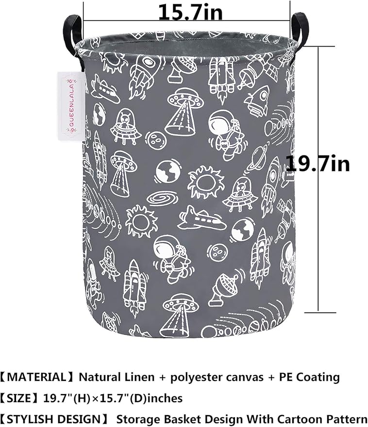 QUEENLALA Large Storage Basket, Laundry Hamper/Bathroom/Home Decor/Collapsible - Image 2