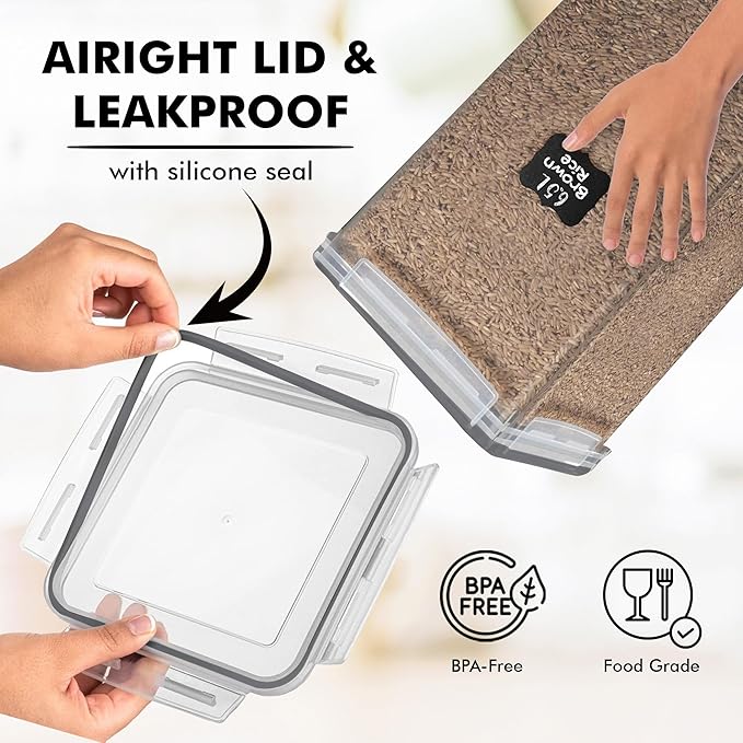 WHITE FEATHER SUPPLIES 2 PC Large Food Storage Containers - Image 3