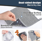 Navona 12 Pcs New Upgrade Steel Wire Dishcloth, Dry and Wet Dual-Use Steel Wire - Image 3