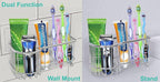 Simple Houseware Stainless Steel 6 Slots Toothbrush Holder Adhesive Wall - Image 2