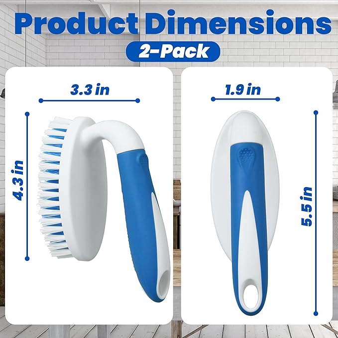PHYEX Scrub Brush, 2 Pack Household Cleaning Brushes - Image 2