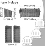 GRANNY SAYS Wicker Hanging Basket, 2 Pack Storage Baskets - Image 3