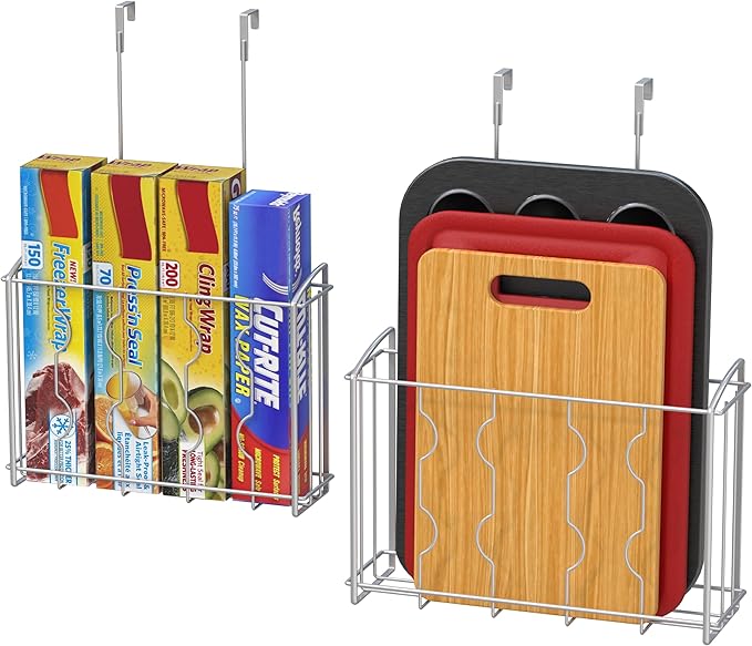 Simple Houseware Over the Cabinet Door Organizer Holder 2 Pack 13.5" Wx4.25 by SimpleHouseware