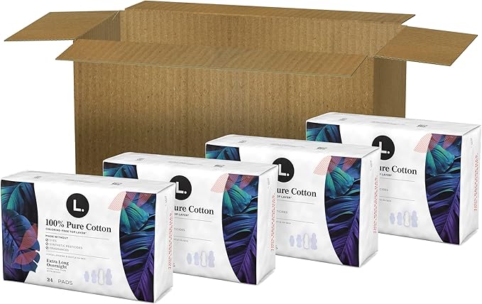 L. Ultra Thin Pads for Women, Overnight Absorbency, Organic Cotton Top Layer - Image 12