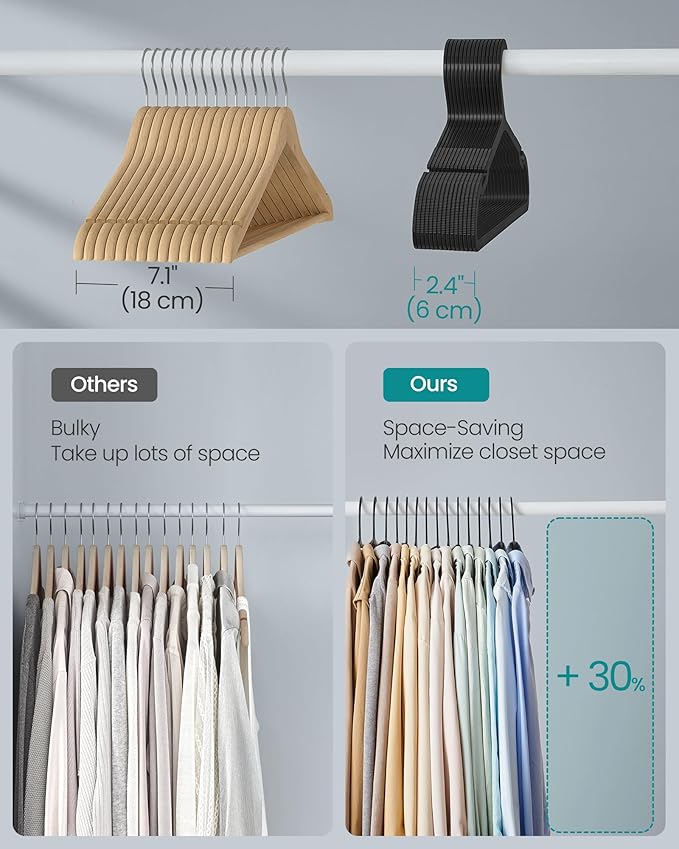 SONGMICS Clothes Hangers, Plastic Hangers, - Image 4