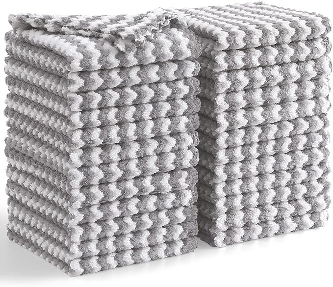Homaxy 24 Pack Kitchen Dish Cloths, Ultra Soft and Absorbent Dish Towels by Homaxy