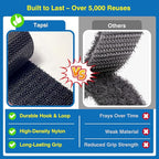 8 Sets Heavy-Duty Adhesive Hook and Loop Strips – 1.2" x 3.2" High-Bond - Image 5