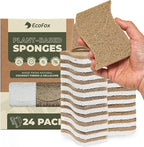 Plant-Based Kitchen Sponges | FSC-Certified & PETA Approved | Natural Cellulose by EcoFox