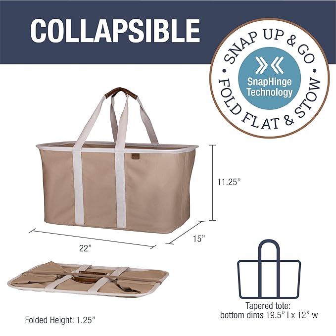 CleverMade Collapsible Laundry Tote 2-Pack – Foldable Carry-All Storage Bin - Image 2