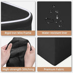 STORAGE MANIAC 3-Pack Large Laundry Hamper, 80L Collapsible Laundry Basket - Image 4