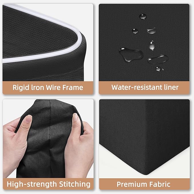 STORAGE MANIAC 3-Pack Large Laundry Hamper, 80L Collapsible Laundry Basket - Image 4