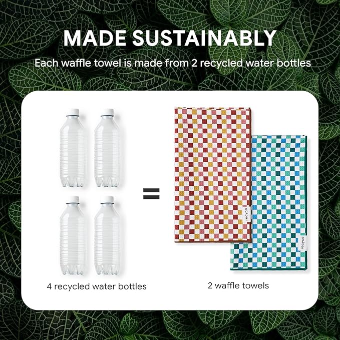 RECYCO Waffle Kitchen Towel Set of 2 - Image 6