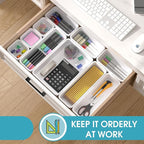 16 PCS Drawer Organizer Set, 4 Size Makeup Drawer Divider Organizer - Image 4