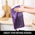 Homaxy 100% Cotton Terry Kitchen Dish Cloths, Ultra Soft and Absorbent Dish - Image 4