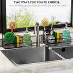 Sink Caddy Organizer with Water Absorbing Stone Tray, Instant Dry Sponge Holder - Image 5