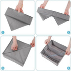 Dresser Drawer under Cabinet Clothes Organizer 3 Cell Foldable Storage Cubes - Image 6