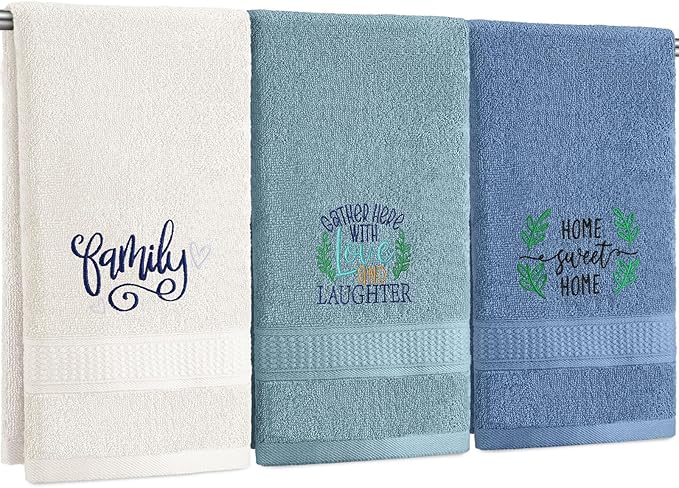 3 Pcs Farmhouse Decorative Hand Towels by FuWeave