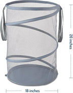 Seiritex Mesh Popup Laundry Hamper 115L Collapsible Laundry Basket Extra Large - Image 2