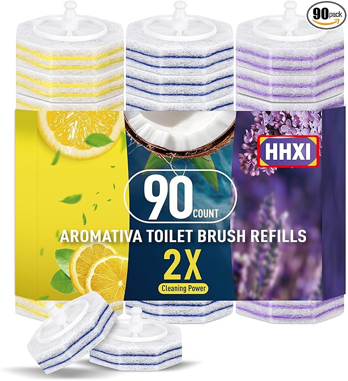 90Ct Aromative Toilet Brush Refills, Toilet Bowl Cleaner Refills, Double-Layer by Unknown