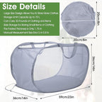 4 Pack Pop-Up Mesh Laundry Basket, Open Collapsible Laundry Baskets - Image 2