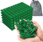 RIVEDA 50pcs Colored Wooden Clothes Pins, Clothespins by RIVEDA