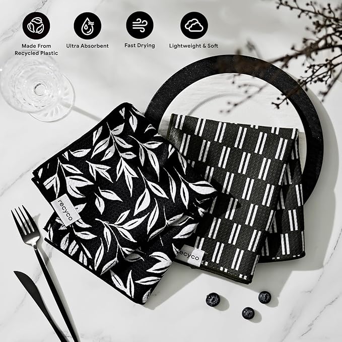 RECYCO Waffle Kitchen Towel Set of 2 - Image 3